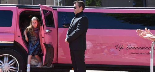 roze limousine